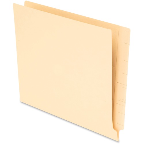 End Tab File Folders, Straight Tab, Letter, Manila, 75/box