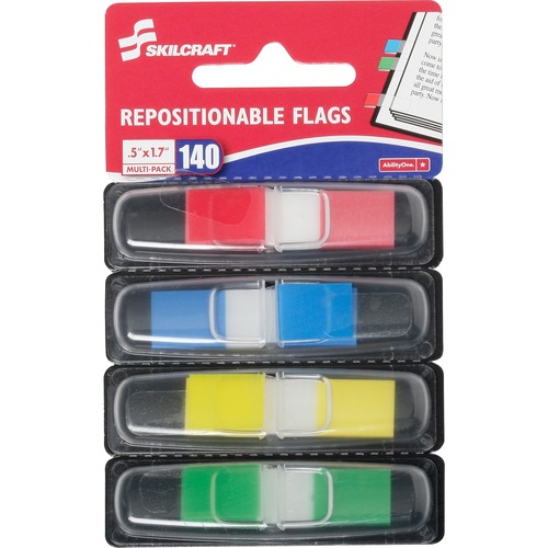 7510016200283, PAGE FLAGS, 1/2" X 1 3/4", ASSORTED, 140/PACK