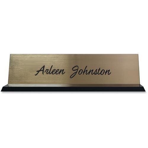 Acrylic Base Desk Sign, 2"x8", Black Frame