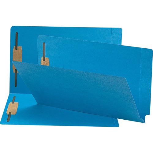 Two-Inch Capacity Fastener Folders, Straight Tab, Legal, Blue, 50/box