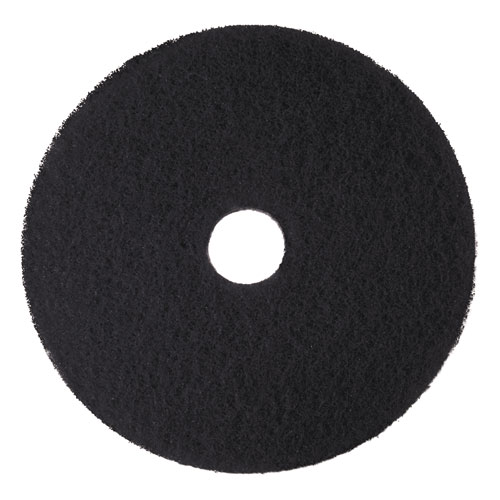 Low-Speed High Productivity Floor Pads 7300, 18" Diameter, Black, 5/carton