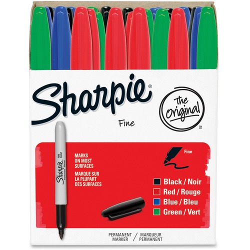 Fine Tip Permanent Marker, Assortment, 36/pack