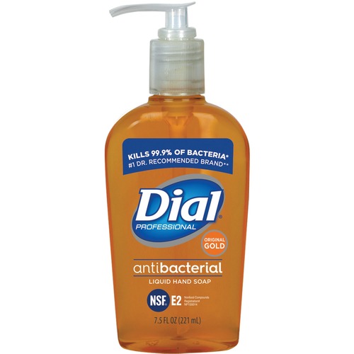 Dial Corporation  Antimicrobial Liquid Soap, Pump, 7-1/2 oz., Original Gold