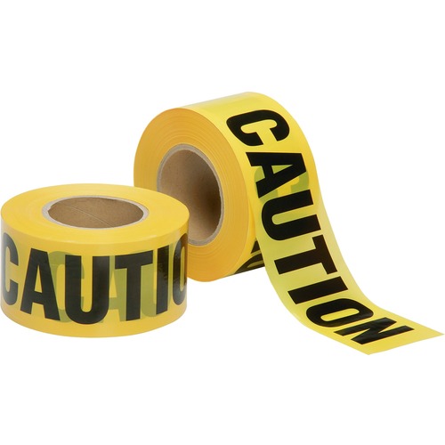 9905016134244, SKILCRAFT, CAUTION BARRICADE TAPE, 2 MIL THICK, 3" W X 1,000 FT, ROLL