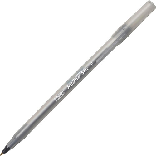 Round Stic Xtra Precision Ballpoint Pen, Black Ink, .8mm, Fine, Dozen