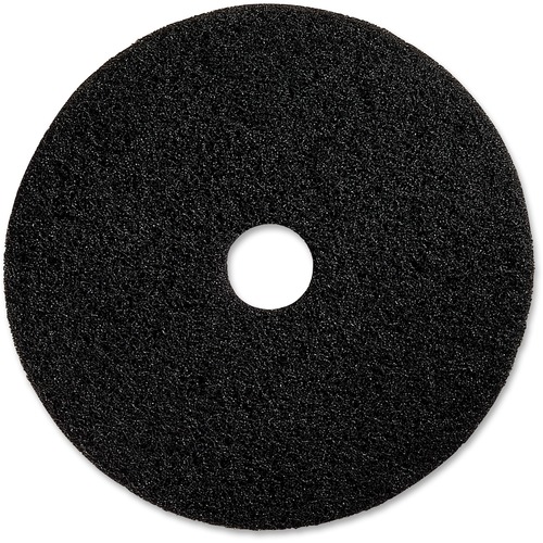 Genuine Joe  Gloss Floor Pads, Heavy-Duty, 20", 5/CT, Black