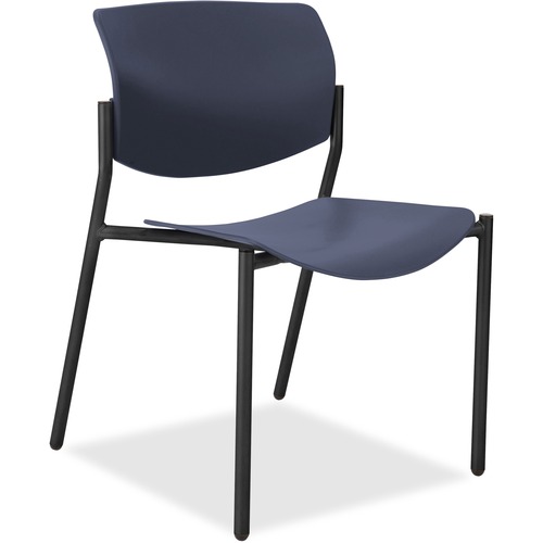Stacking Chairs, No Arms, 21-1/2"x25"x33", 2/CT, DBE/BK