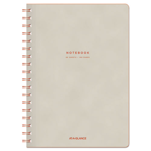 Collection Twinwire Notebook, Legal, 9 1/2 X 7 1/4, Tan/red, 80 Sheets