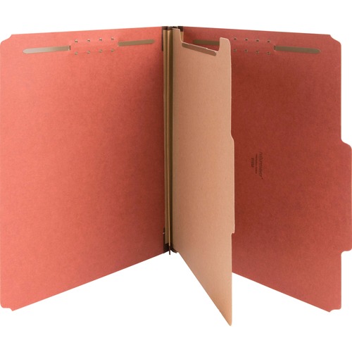 Classification Folders, 2" Exp., Letter, 1 Div, 10/BX, Red