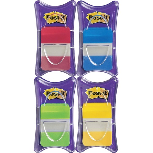 File Tabs, 1 X 1 1/2, Aqua/lime/red/yellow, 100/pack