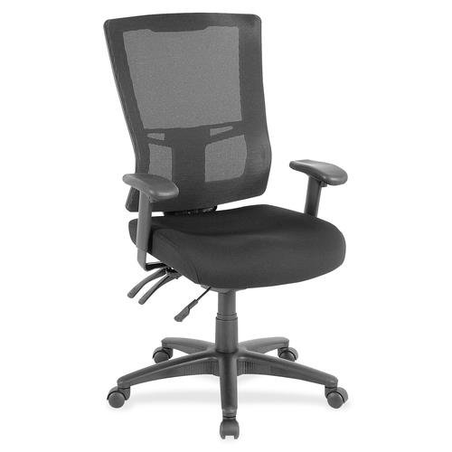 Hi Back Mesh Chair, 26"x27-1/2"x46", Black