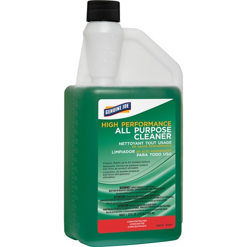 Genuine Joe  All-Purpose Cleaner, Concentrated, 32 oz., Green