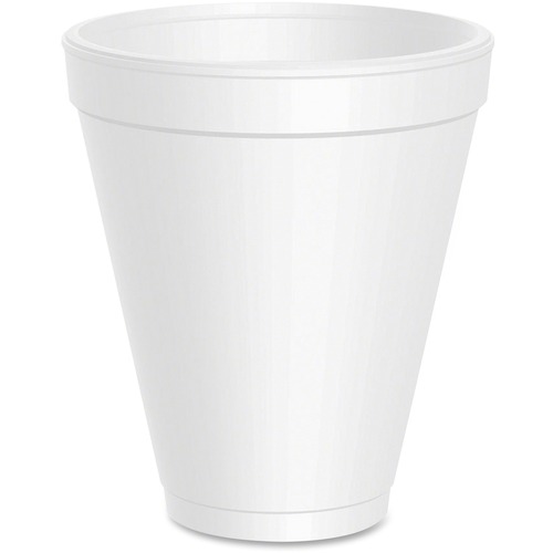 Foam Drink Cups, 12oz, White, 1000/carton