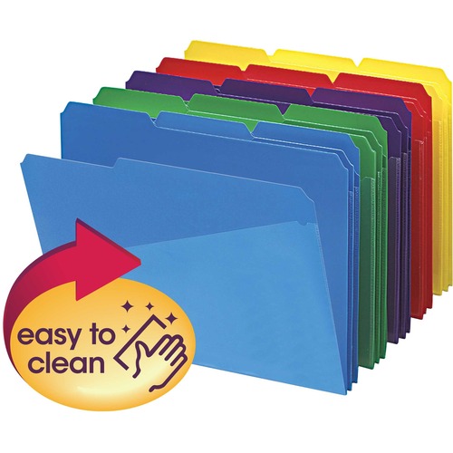 Color Folders, Poly, Slash Pockets,11-5/8"x9-1/2",30/BX, AST