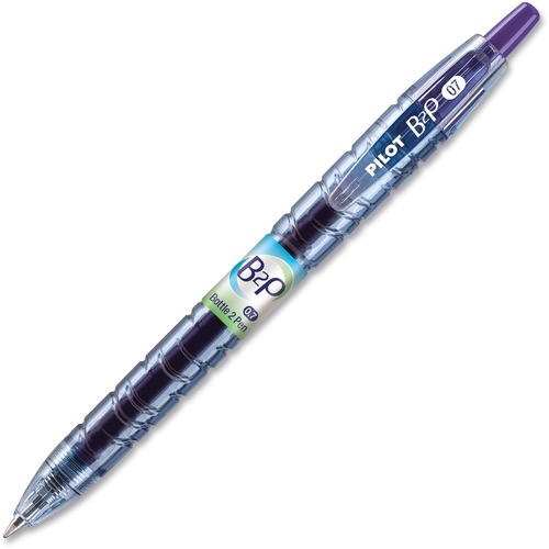 B2p Bottle-2-Pen Recycled Retractable Gel Ink Pen, Purple Ink, .7mm