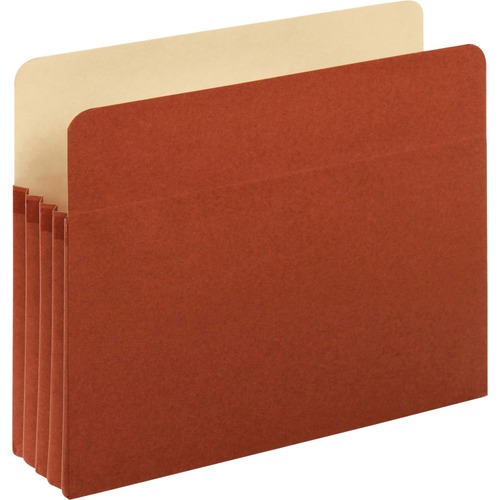 Pendaflex  File Pocket,w/Top-Tab,3-1/2" Expansion,Letter,5/PK,Red Rope