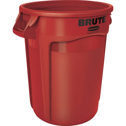 Round Container, 32 Gallon, Red