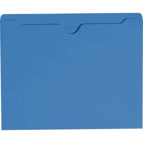 Colored File Jackets W/reinforced 2-Ply Tab, Letter, 11pt, Blue, 100/box