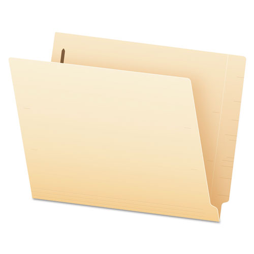 End Tab Expansion Folders, 1 Fastener, Straight Cut Tab, Letter, Manila, 50/box
