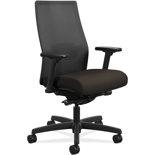 Ignition 2.0 Ilira-Stretch Mid-Back Mesh Task Chair, Espresso Fabric Upholstery