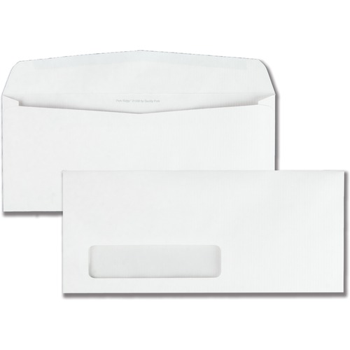 PARK RIDGE EMBOSSED EXECUTIVE ENVELOPE, #10, COMMERCIAL FLAP, GUMMED CLOSURE, 4.13 X 9.5, WHITE, 500/BOX