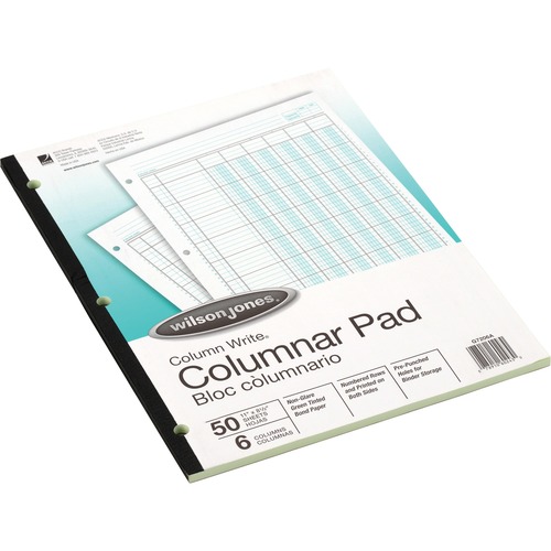 Accounting Pad, Six-Unit Columns, 8-1/2 X 11, 50-Sheet Pad