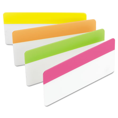 File Tabs, 3 X 1 1/2, Assorted Brights, 24/pack