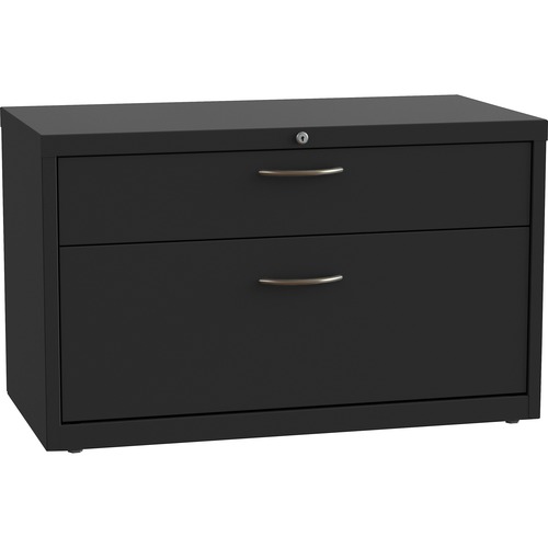 Lateral Credenza, 2 Drawers, 36"x18-5/8"x22", BK