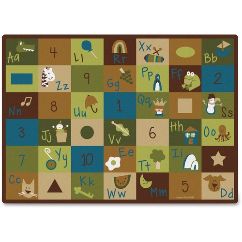 Learning Blocks Rug, Nature, 5'10"x8'4", Rectangle, Multi