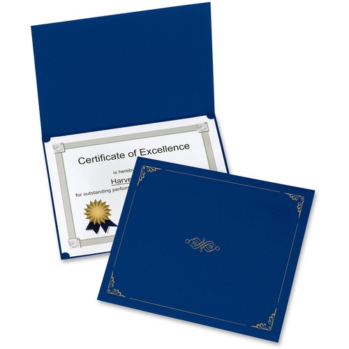 Certificate Holder, 11 1/4 X 8 3/4, Dark Blue, 5/pack