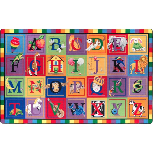 Alphabet Rug, 7'6x12', Multi