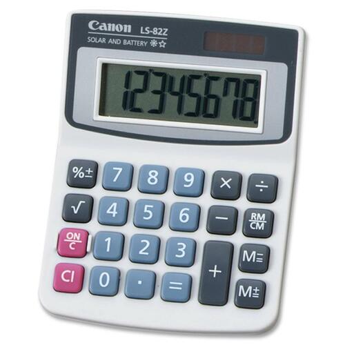 8-Digit Calculator,Lrg LCD,Dual Power,3-1/2"x4-3/8"x1/4"
