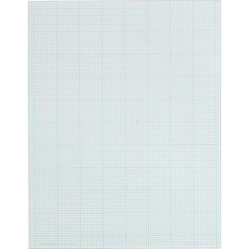 Cross Section Pads W/10 Squares, 8 1/2 X 11, White, 50 Sheets