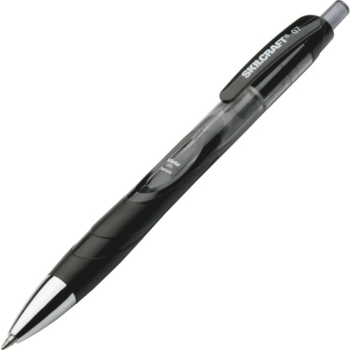 7520015745970, VISTA SECURE ROLLER BALL RETRACTABLE GEL PEN, BLACK, MED, 3/PK