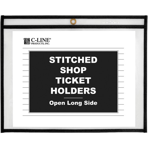 SHOP TICKET HOLDERS, STITCHED, SIDES CLEAR, 50 SHEETS, 11 X 8 1/2, 25/BOX