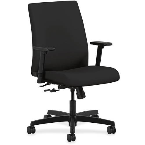 Ignition Series Low-Back Task Chair, Black Fabric Upholstery