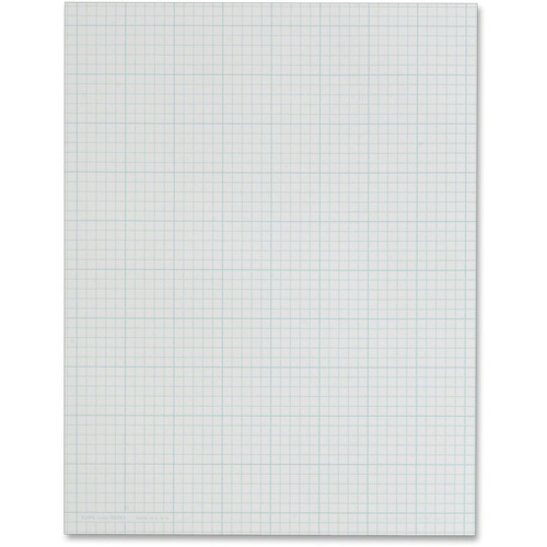 Cross Section Pads, 5 Squares, 8 1/2 X 11, White, 50 Sheets
