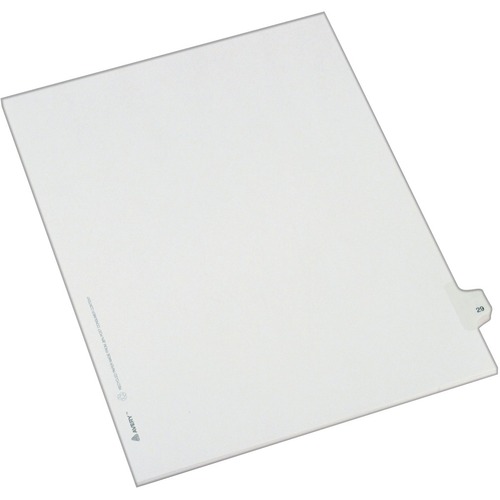 Allstate-Style Legal Exhibit Side Tab Divider, Title: 29, Letter, White, 25/pack