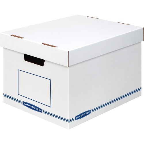 Organizer Storage Boxes, X-Large, White/blue, 12/carton