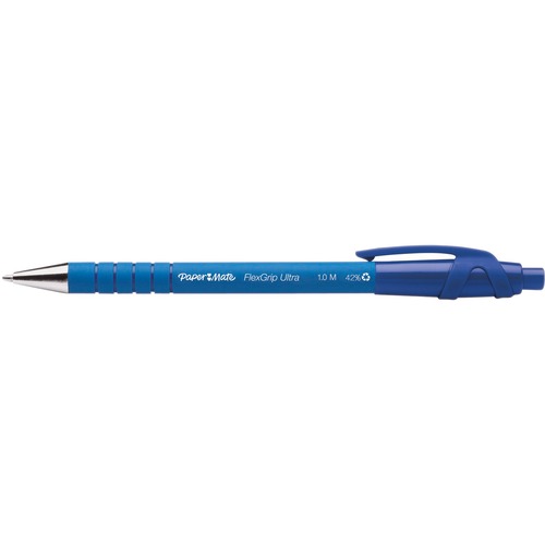 Flexgrip Ultra Recycled Ballpoint Retractable Pen, Blue Ink, Medium, Dozen