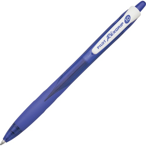 REXGRIP BEGREEN RETRACTABLE BALLPOINT PEN, MEDIUM 1MM, BLUE INK/BARREL, DOZEN