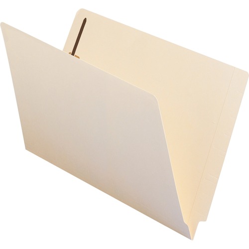 END TAB FASTENER FOLDERS W/REINFORCED TAB, 2 FASTENERS, LEGAL, MANILA, 50/BX