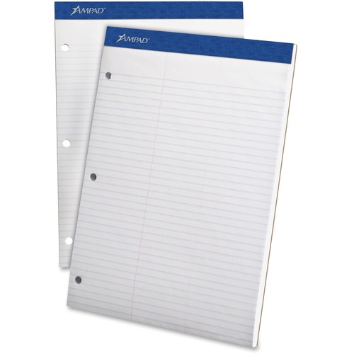 Double Sheets Pad, Law Rule, 8 1/2 X 11 3/4, White, 100 Sheets