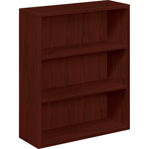 10500 Series Laminate Bookcase, Three-Shelf, 36w X 13-1/8d X 43-3/8h, Mahogany