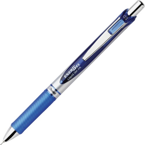 Retractable Liquid Gel Pen, Fast-Drying, 0.3mm Tip, Blue