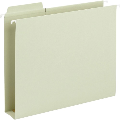 Box Bottom Hanging Folders, Built-In Tabs, Letter, Moss Green