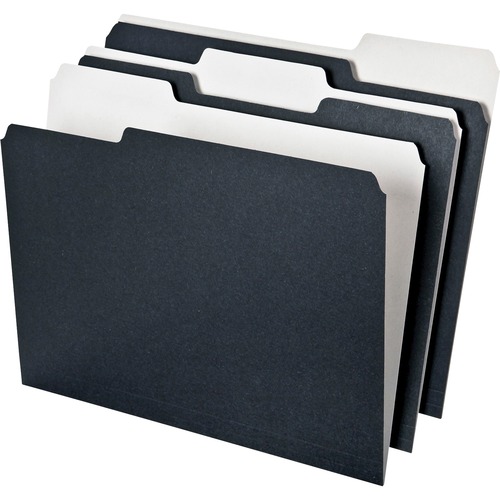 Pendaflex  File Folder,Recycled,9-1/2"x11-3/4",1/3 Cut Tab,50/PK,BK/WE