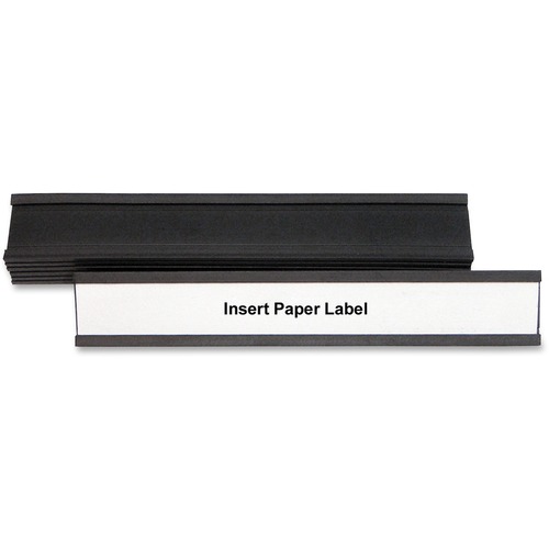 Magnetic Card Holders, 6"w X 1"h, Black, 10/pack