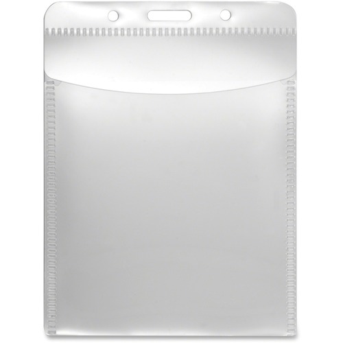 PVC-FREE BADGE HOLDERS, VERTICAL, 3.5 X 5.13, CLEAR, 50/PACK