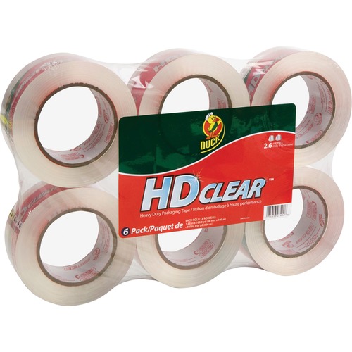 HD CLEAR PACKING TAPE, 3" CORE, 1.88" X 55 YDS, CLEAR, 6/PACK